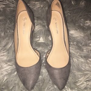Gray Suede Heels size 9